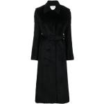 Czarne Płaszcze zimowe damskie wełniane marki Courreges w rozmiarze S 