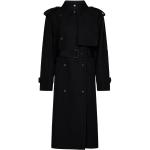 Czarne Płaszcze z paskiem damskie eleganckie poliamidowe marki Burberry w rozmiarze XS 