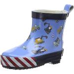 Niebieskie Wysokie kalosze dla dzieci wodoszczelne eleganckie marki Playshoes w rozmiarze 26 