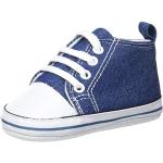 Niebieskie Buty do biegania dla dzieci sportowe dżinsowe marki Playshoes w rozmiarze 20 