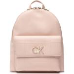 Przecenione Różowe Plecaki skórzane damskie marki Calvin Klein 