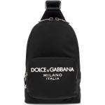 Czarne Plecaki na jedno ramię marki Dolce & Gabbana 