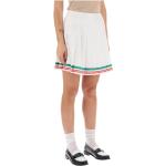 Białe Spódnice do tenisa damskie w paski eleganckie mini marki Casablanca w rozmiarze S 