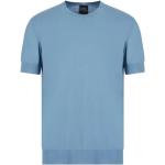 Niebieskie Koszulki męskie z krótkimi rękawami marki Armani Exchange w rozmiarze XL 