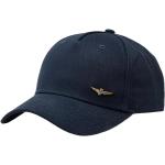 Niebieskie Czapki z daszkiem baseball cap w stylu wojskowym bawełniane marki AERONAUTICA MILITARE w rozmiarze uniwersalnym 