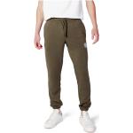 Zielone Spodnie dresowe bawełniane męskie sportowe bawełniane na wiosnę marki New Balance w rozmiarze XL 