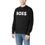 Czarne Bluzy męskie w stylu casual bawełniane na wiosnę marki HUGO BOSS BOSS w rozmiarze XL 