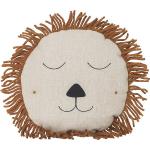 Beżowe Poduszki dekoracyjne z motywem lwów marki Ferm Living 
