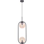 Bursztynowe Lampy wiszące w nowoczesnym stylu metalowe - gwint żarówki: E14 