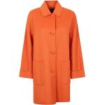 Pomarańczowe Płaszcze wełniane damskie marki Max Mara w rozmiarze M 