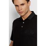 Przecenione Czarne Koszulki polo męskie z krótkimi rękawami marki Armani Exchange w rozmiarze M 