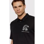 Przecenione Czarne Koszulki polo męskie z krótkimi rękawami marki Armani Exchange w rozmiarze L 