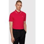 Przecenione Czerwone Koszulki polo męskie z krótkimi rękawami marki HUGO BOSS BOSS w rozmiarze M 