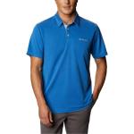 Niebieskie Koszulki polo męskie z krótkimi rękawami marki Columbia 