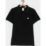Przecenione Czarne Koszulki polo męskie z krótkimi rękawami bawełniane marki Element w rozmiarze S 