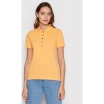 Przecenione Pomarańczowe Koszulki polo damskie z krótkimi rękawami marki Geox w rozmiarze S 