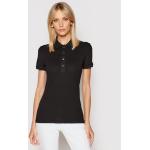 Przecenione Czarne Koszulki polo damskie z krótkimi rękawami marki Lacoste w rozmiarze XS 