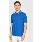 Przecenione Niebieskie Koszulki polo męskie z krótkimi rękawami marki Pierre Cardin w rozmiarze XL 