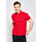 Przecenione Czerwone Koszulki polo męskie z krótkimi rękawami marki POLO RALPH LAUREN Big & Tall 