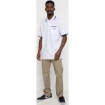 Przecenione Białe Koszulki polo męskie bawełniane marki Prosto w rozmiarze L 