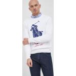 Polo Ralph Lauren Sweter bawełniany 710857756001 męski kolor biały