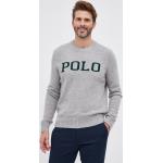 Polo Ralph Lauren Sweter wełniany 710850098001 męski kolor szary
