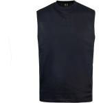 Czarne Koszulki z nadrukiem męskie bez rękawów eleganckie w rozmiarze XL 