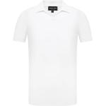 Białe Koszulki polo z krótkimi rękawami w stylu casual z dekoltem w serek marki Emporio Armani w rozmiarze XL 