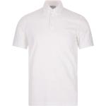 Białe Bluzki z kołnierzykiem męskie z krótkimi rękawami w stylu casual marki FEDELI w rozmiarze XL 