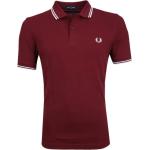 Czerwone Koszulki do tenisa męskie pikowane w stylu casual bawełniane marki Fred Perry w rozmiarze S 