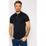 Przecenione Czarne Koszulki polo męskie z krótkimi rękawami dżinsowe marki Tommy Hilfiger TOMMY JEANS w rozmiarze XL 