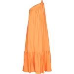 Pomarańczowe Eleganckie sukienki damskie z dekoltem typu carmen na lato w rozmiarze XL 