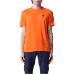 Pomarańczowe Koszulki damskie z krótkimi rękawami eleganckie marki PAUL & SHARK w rozmiarze XL 
