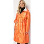 Przecenione Pomarańczowe Płaszcze nieprzemakalne damskie w rozmiarze XL 