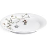 Przecenione Białe Zastawy na świąteczny stół o średnicy 27 cm w stylu skandynawskim porcelanowe 