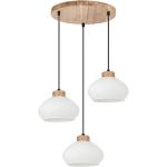 Potrójna lampa wisząca na drewnianej podsufitce - A43-Cevita