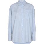 Niebieskie Bluzki oversize męskie w paski eleganckie na jesień marki DESIGNERS REMIX COLLECTION w rozmiarze S 