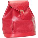Czerwone Plecaki canvas w stylu vintage marki Louis Vuitton 