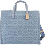 Niebieskie Shopper bags w stylu vintage marki Coach 