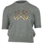 Szare Swetry damskie z krótkimi rękawami w stylu vintage marki Dolce & Gabbana w rozmiarze S 