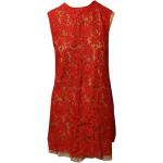 Czerwone Koronkowe sukienki damskie w stylu vintage z koronki marki Miu Miu w rozmiarze XS 