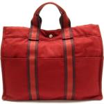 Czerwone Ekologiczne torby na zakupy w stylu vintage bawełniane marki Hermès 