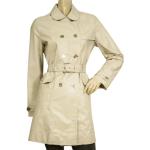Beżowe Płaszcze nieprzemakalne damskie w stylu vintage z poliestru marki Burberry w rozmiarze XS 