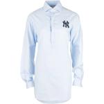 Niebieskie Bluzki z kołnierzykiem męskie z długimi rękawami w stylu vintage bawełniane z okrągłym dekoltem na jesień marki Gucci w rozmiarze XL New York Yankees 