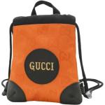 Pomarańczowe Plecaki skórzane damskie w stylu vintage syntetyczne marki Gucci 