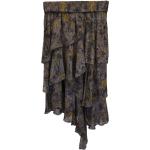Wielokolorowe Spódnice midi damskie z falbankami w stylu vintage z wiskozy marki ISABEL MARANT w rozmiarze M 
