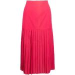 Różowe Spódnice plisowane damskie w stylu vintage z wiskozy w rozmiarze XL 