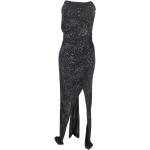 Czarne Sukienki sylwestrowe damskie w paski w stylu vintage na lato marki BALMAIN w rozmiarze M 