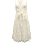 Białe Sukienki wiązane na szyi damskie w stylu vintage na lato marki Ralph Lauren w rozmiarze XS 