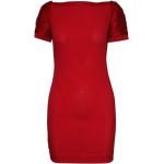 Czerwone Sukienki na zamek damskie z krótkimi rękawami w stylu vintage mini marki VERSACE 